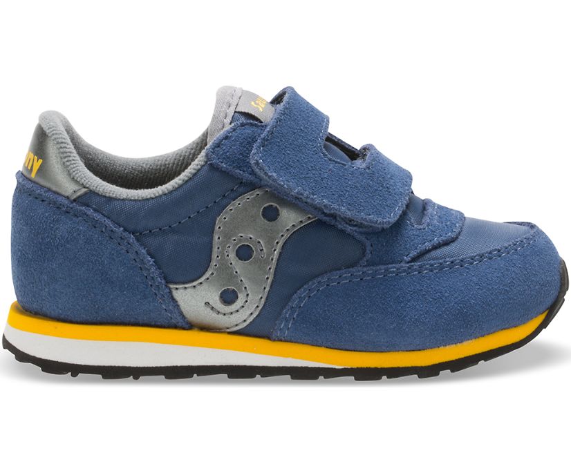 Kids\' Saucony Baby Jazz Hook & Loop Sneakers Blue / Grey | Singapore 708YXFU